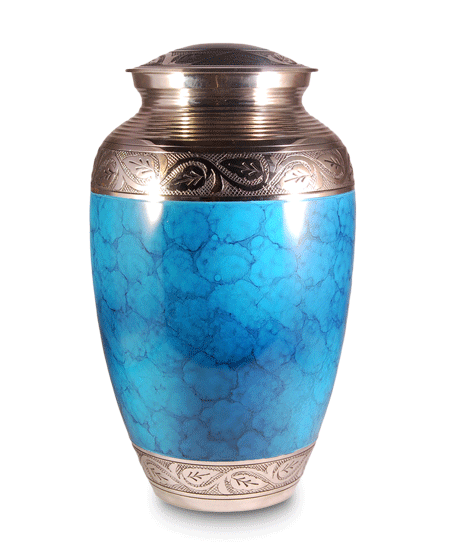U102 Blue/Silver Urn Image